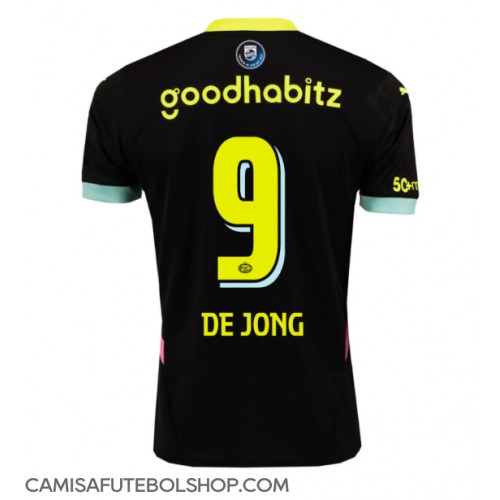 Camisa de time de futebol PSV Eindhoven Luuk de Jong #9 Replicas 2º Equipamento 2024-25 Manga Curta